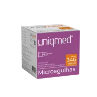 Imagem de Microagulha 34G 6mm Uniqmed - Caixa Com 100 Unidades